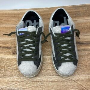 P448 John Faux Shearling Low Top Sneakers sz 6